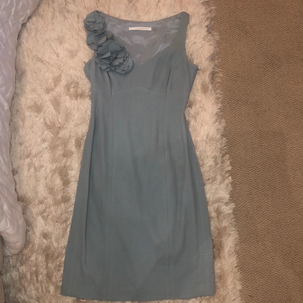 Susana Monaco Wool Midi Dress with Floral Details